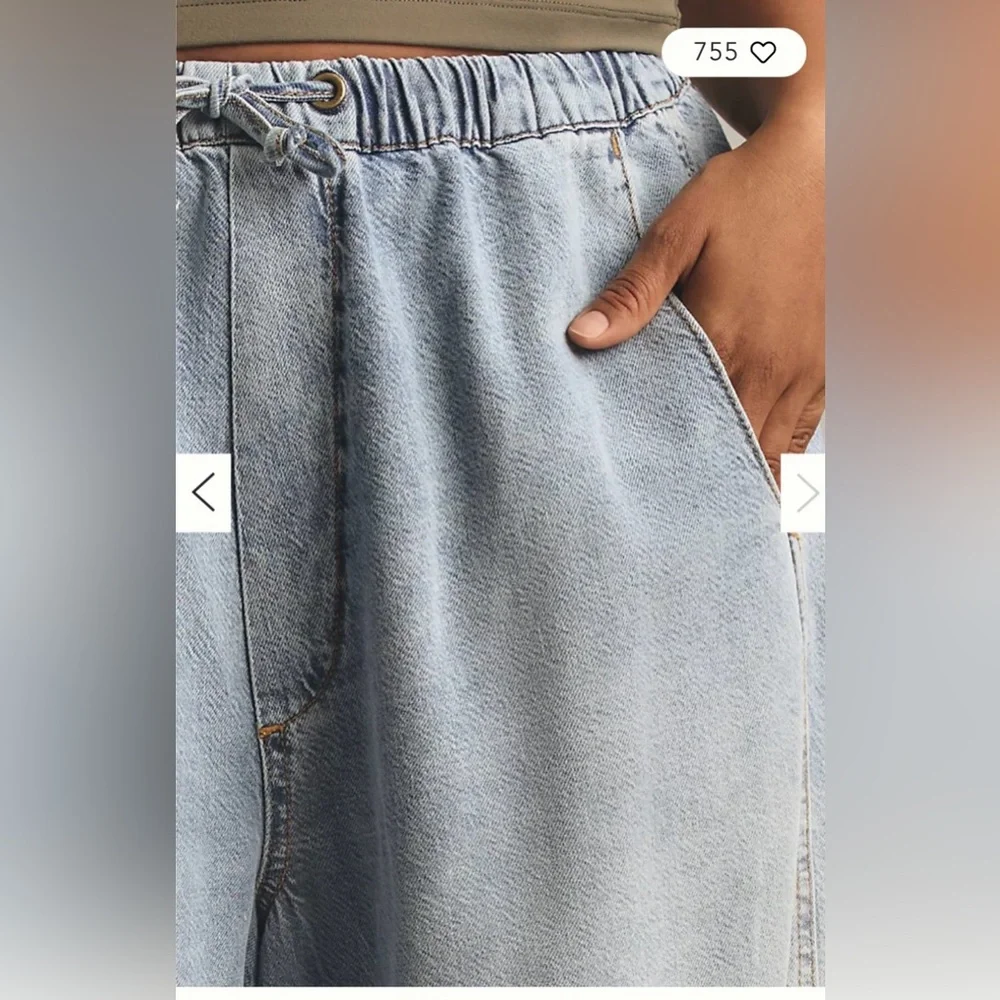 BNWT Anthropologie Pilcro Beachy High Rise Parachute Denim Jeans Pants - Picture 7 of 12